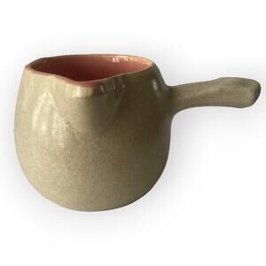 Vintage from 1940's McCoy Stick Handle Creamer 4 inches : RARE FIND